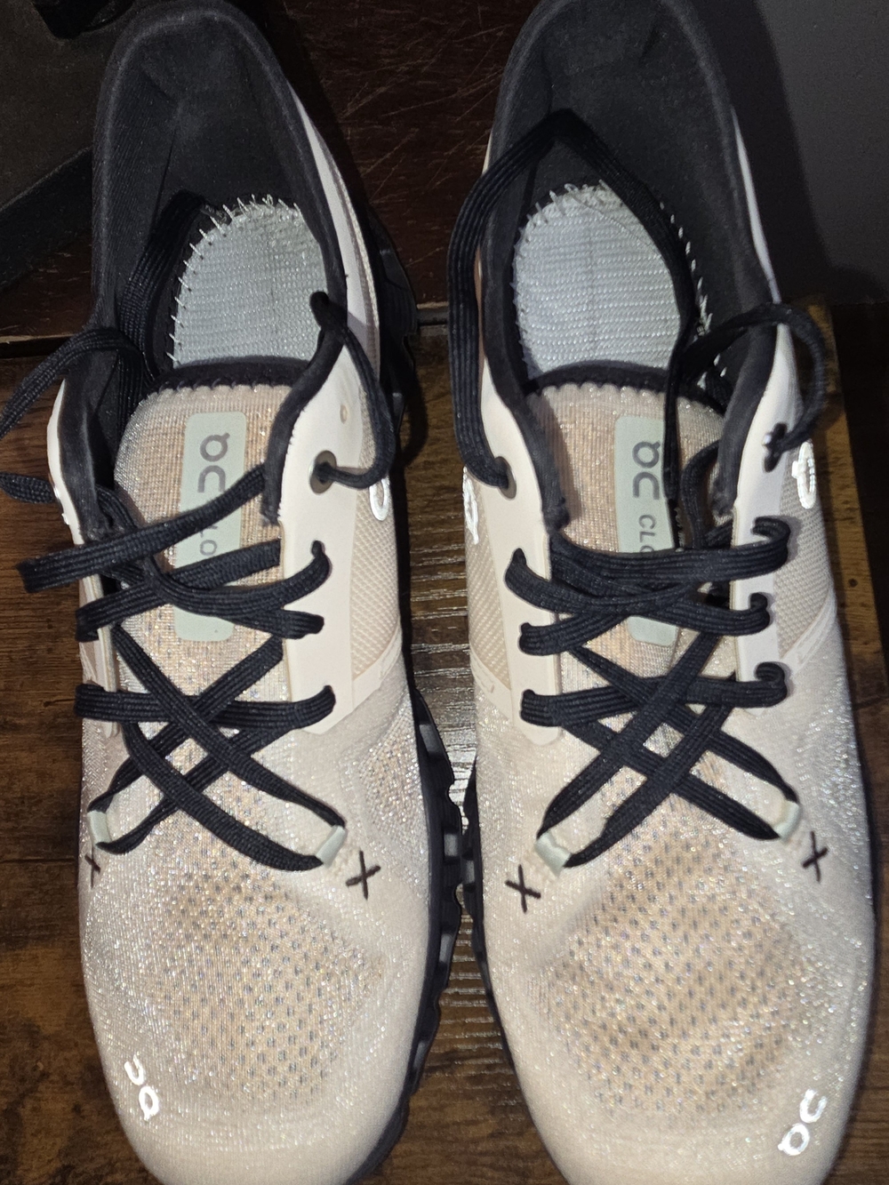 On Cloud X 3 Women's Training Running Shoes – Fawn/Magnet-Missing sole inserts!!